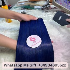 Vietnamese-Bone-Straight-Hair-Weave-Blue-Color-WS11