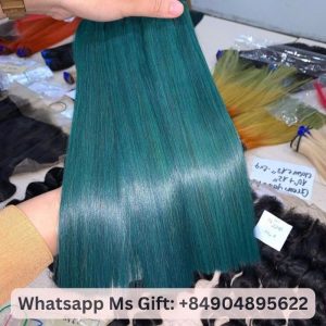 Vietnamese Bone Straight Hair Weave Green Color WS5